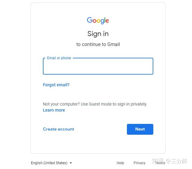 gmail登录页面