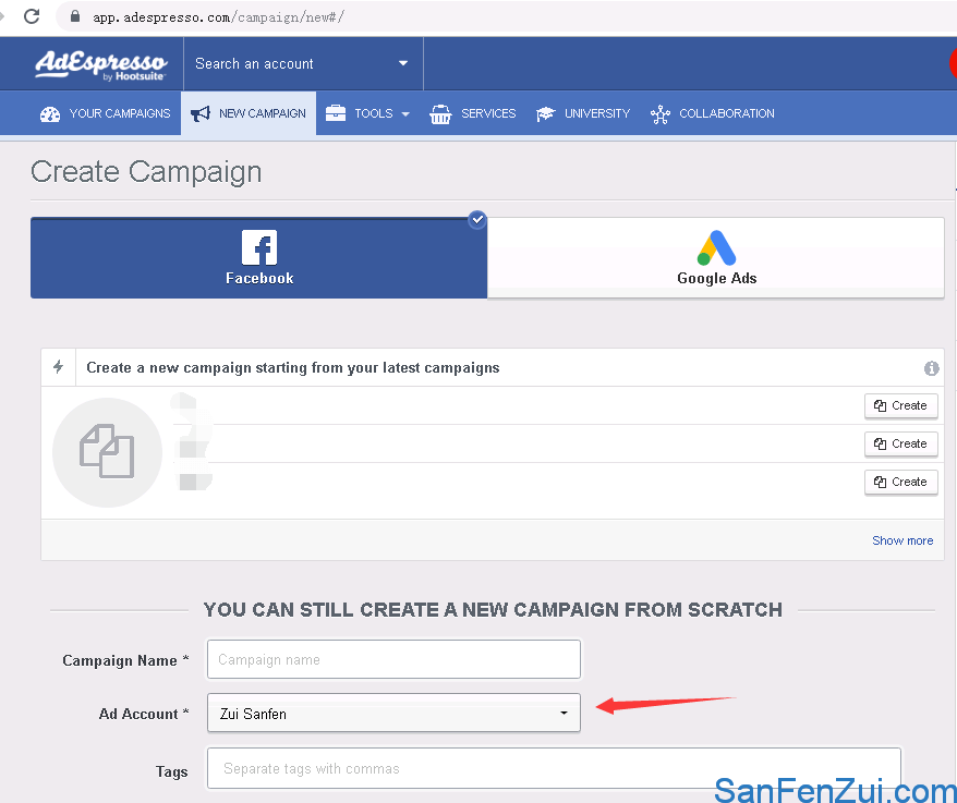 adespresso投放Facebook广告