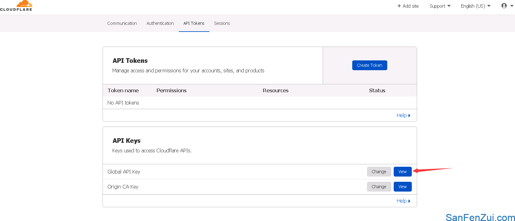 cloudflare Global API Key